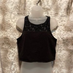 3/$20 Black crop top - XL